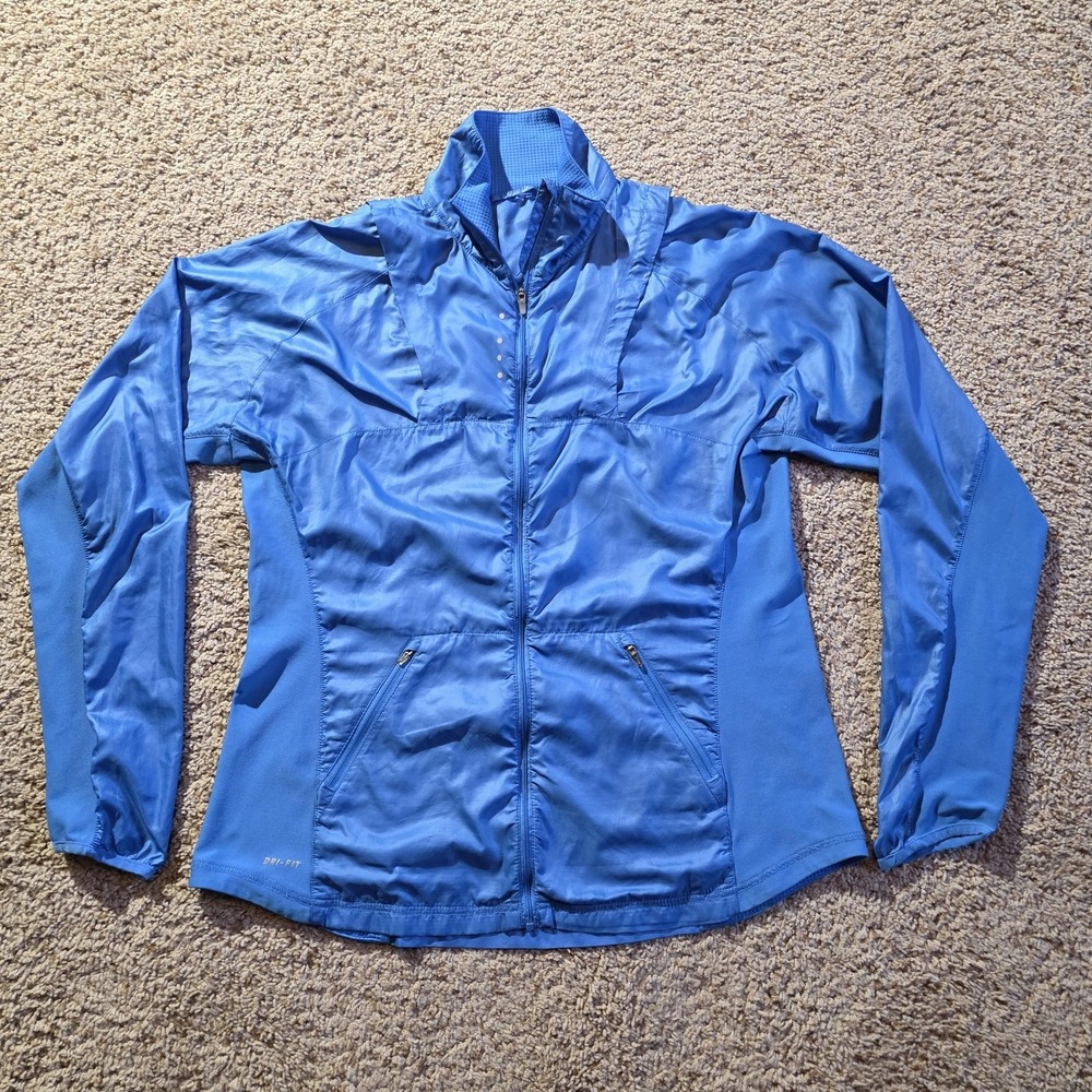 Nike Dri-FIT Jacket Womens XL Full Zip Running Lightweight Athletic 339207-408
